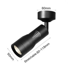 JOYINLED 3 To 60 Degree Beam Angle Adjusted Spotlight 7W 3000K Zoomable Track Light Black Ceiling Spot Light Picture Lighting