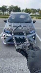 TCS Perodua myvi 2018-2022& PERODUA bezza 4pcs carbon fiber indoor handle frame cover accessories myvi gen3 gm3