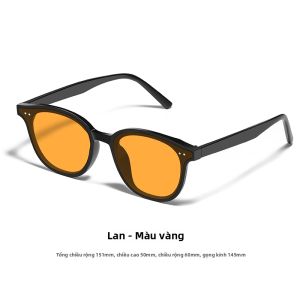 AIKENI | Kính Mát Chống UV Viền Đen Ống Kính Nâu Có Độ