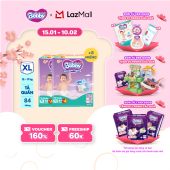[CHỈ 16-23.12 QT Đơn 899K/1199K][TẶNG MIẾNG NGẪU NHIÊN] Combo 2 Tã/bỉm quần Bobby 3mm Mega Jumbo Gạo non Giảm nhiệt XL84