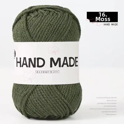 Handcrafted Cotton Yarn 2mm Hollow Hook Bag DIY Beach Vacation Handwoven Thickened round Rope Neutral Decorative Craft Yarn