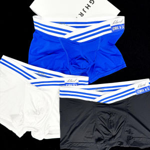 ORLVS 1PCS โมดัลชุดชั้นในชายกางเกงบ็อกเซอร์กางเกงชั้นในชายเซ็กซี่ต่ำเอวบุรุษกางเกงบ็อกเซอร์กางเกงชายชุดชั้นในกางเกง