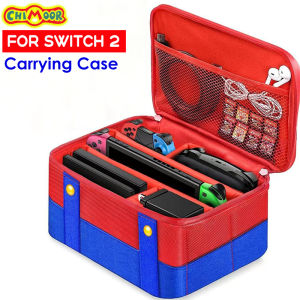 Cute Soft Shell Carrying Case for Nintendo Switch 2 Switch OLED Waterproof Oxford Travel Messenger Bag for Console Dock JoyCons