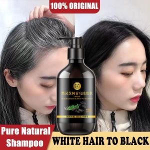 White Hair To Black Hair Shampoo Herbal Essence Shampoo Hair Growth Shampoo 300ml Cover Grey Hair Hair Treatment No Stimulation Nourishing Hair 黑发洗发水