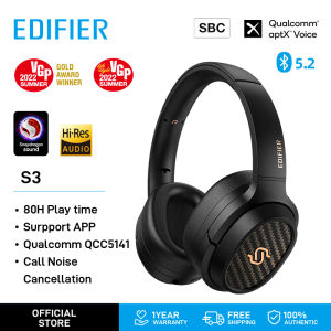 EDIFIER STAX SPIRIT S3 Wireless Planar Magnetic Headphone Bluetooth Wireless Headset Bluetooth Hi-Fi Headphone with Hi-Res & Snapdragon Sound with Mic for Studio Audiophiles Home