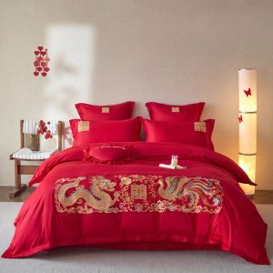 ZHIDING | Wedding Red Bedding Set Chinese Style