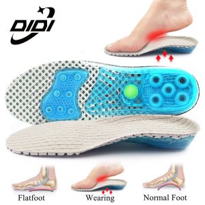 DIDI 1Pair Spring Sport Insoles Arch Support Insoles For Shoes Sole Elastic Shock Absorbing Running Insoles Flat Feet Plantar Fasciitis Orthotic Insoles