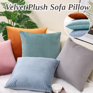 3D Embossed Pillowcase Solid Color Anti Slip and Dirt Resistant Detachable Sofa Cushion Cover