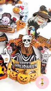 Pinky Bee Dekorasi Halloween Gantungan Happy Halloween Bulat (pc) 31x31cm 70050100