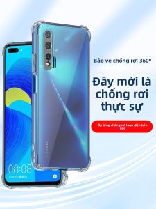HENYOU | Ốp lưng silicon bảo vệ bốn góc cho Huawei Nova6 SE Pro Ốp lưng điện thoại di động chống rơi trong suốt dành cho nam và nữ