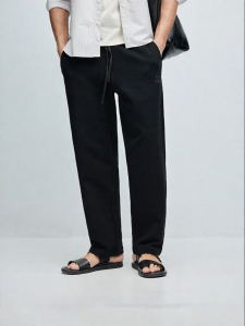 Jack Jones | Cotton Summer Leisure Pants with Fine Embroidery