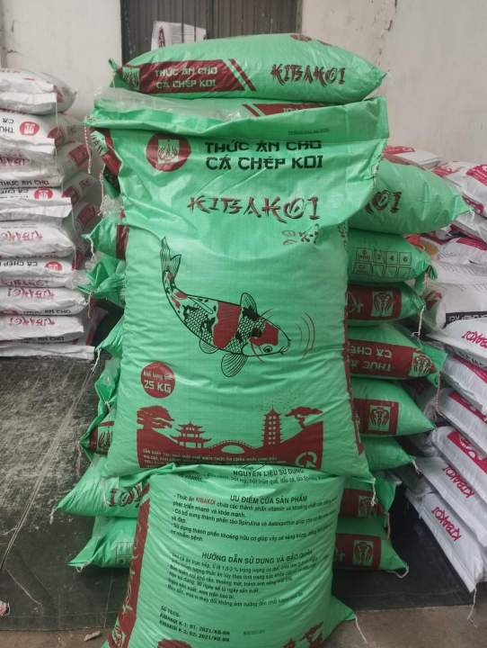 [25 kg ] Cám cá koi kibakoi - bao xanh - tặng vitamin C tăng đề kháng ...