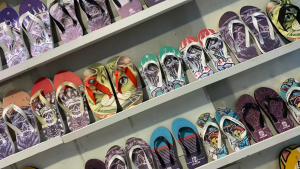 BRZ-0541 Sandal Jepit Pria Kekinian Motif Dua Warna Dewasa 36-45 Anak 26-35 Ready Stok Anti Slip