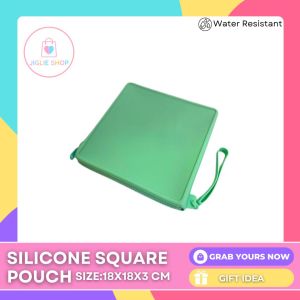 JIGLIE SHOP SILICONE SQUARE POUCH TRAVEL POUCH MAKE UP ORGANIZER