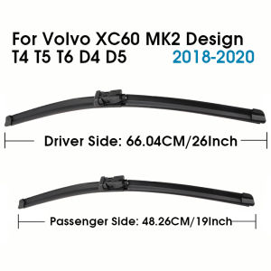 Car Wiper Blades 26"+18" For Volvo XC60 MK1 MK2 2008-2025 Windshield Windscreen Front Window Blades Car Accessories