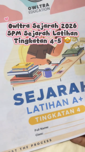 (FREE BIND) Buku Latihan Sejarah SPM Tingkatan 4-5 Nota A+ (Bab Penuh)  Buku Rujukan A+