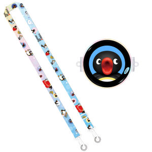 Adjustable Pingu Penguin Phone Strap Crossbody Neck Shoulder Bag Holder Cute Ins Mobile Phone Accessories Nylon Woven Material