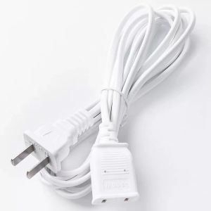 【On Sale】1.5/2.5/4.5M 2Pin EU Plug Extension Wire White Cable Power Extension Cable