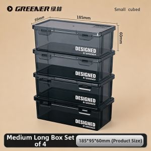 GREENER | Clear Plastic Rectangular Storage Box