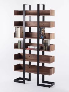 Large Capacity Floor Standing Bookshelf Creative Childrens Picture Book Rack Partition Background Wall Decoration Art Style Design