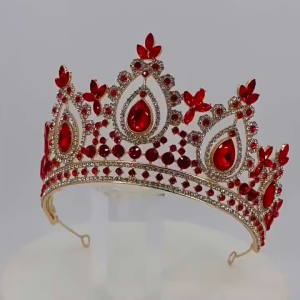 Bride Wedding Headpiece Rhinestone Baroque Crown Headband Party Prom Event Pageant Jewelry for Women