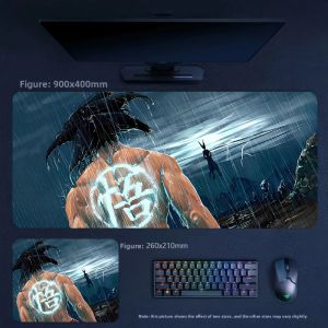 Bandai | Cartoon Anime Dragon Ball Printed Leather Mouse Pad Large Size Table Mat Multi-size Boys Office High-quality Leather Mouse Pad