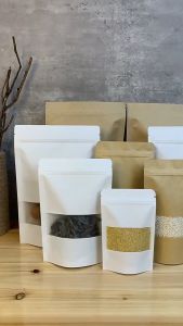 VOJOK 100pcs Colour Matte Bag with Window/colour zipper bag