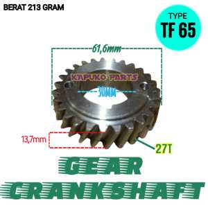 TF 55 TF 65 GEAR CRANKSHAFT  GIGI KRO AS UNTUK MESIN DIESEL YANMAR 6.5 HP
