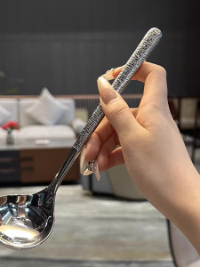 Thickened 316 Stainless Steel Long Handle Soup Spoon Strainer Special for Hot Pot High Aesthetic Value Kitchen Cooking Utensil