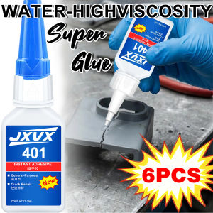 Brand-new 401 super glue super cyanoacrylate glue instant drying in 5 secondsNon-whitening Low odor Leather Rubber Wood Metal glass Strong Bond Liquid waterproof stable and versatile bonding tool.1-6PCS