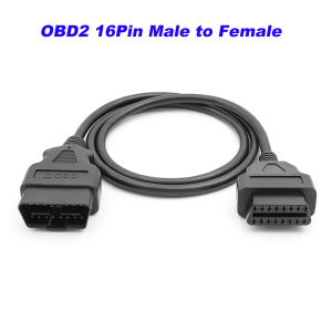 OBD2 16Pin Male to Female Extension Cable For All OBDII Code Scanners OBD 2 Extension Cable 16 PIN Work ELM327 KONNWEI Vgate