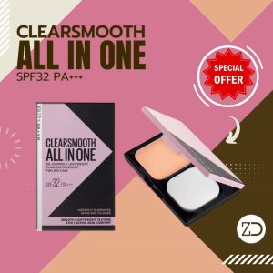 Maybelline Clear Smooth All in One UV Lightening Oil Control TWC Complete & Refill Powder Range[New Stock] - Lazada