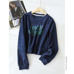 Áo Hoodie Ngắn In Chữ Cả Hai Mặt 260g
