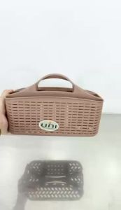 Mocha Color Plastic Soap Bathroom Basket: A Durable & Stylish Storage Solution