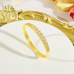 Sequito Phụ Nữ Chất Lượng Cao trang sức đeo cổ tay Vòng mạ Vàng Pave Nhỏ Lấp Lánh AAAAA Zircon lập phương Cho Bữa Tiệc Phụ kiện tiệc B362
