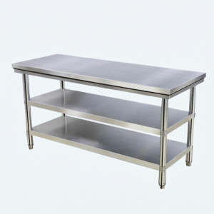 SHIYINBEIBI | Thick 304 Stainless Steel Work Table 2 Tiers