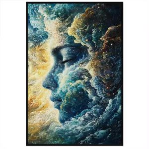 Tranh trừu tượng vũ trụ trừu tượng. Tranh treo tường dán tườngsơn dầu canvas trang trí. CGI-1520