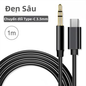 Cáp Âm Thanh USB C Sang Jack 3.5mm AUX Cáp DAC Type-C Bộ Chuyển Đổi Phụ Trợ Cho Loa Xe Hơi Tai Nghe Tương Thích Với Huawei Samsung Xiaomi Vivo