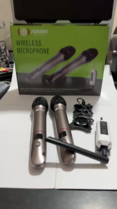 JOSON Professional UHF Dual Rechargeable Wireless Microphone TM-77