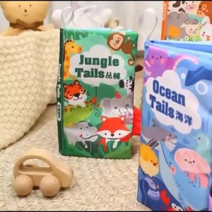 LAKOE Buku Bantal Bayi 3D & Mainan Bayi Softbook Buku Kain Bayi Cloth Book