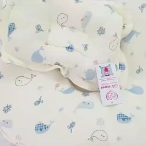 (Kèm gối lõm muslin giá 55k) Gối chống trào ngược xô muslin organic dành cho bé sơ sinh 0 - 24 tháng tuổi SIZE ĐẠI thoáng mát