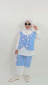 SETELAN ANAK PEREMPUAN VEST SNOW BAJU DAN CELANA KIDS GL FASHION