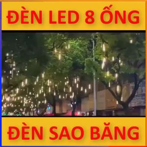 Đèn led sao băng-Dây đèn LED 8 ống 3.5M 30CM/192 bóng 50CM/288 bóng chống nước trang trí nhà cửa