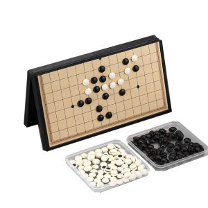 Magnetic Chess Set Standard Size Childrens Beginner Kit Portable Two-In-One Educational Black And White Chess Board Game