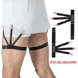 Non Slip Locking Clamps Elastic Leg Garters Men Elastic Band Garters / Non-slip Socks Shirt Stays Holder / Shirt Suspender
