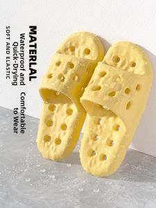 MONLEYTA | Bathroom Slippers Womens Hollow Thick Bottom Anti-Slip Quick Dry Bath Special Use New 2025 Model Durable EVA Material