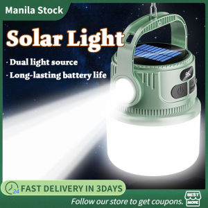 Waterproof Solar Lamp LED Camping Lamp 6Mode Power Type-c Rechargeable Outdoor Flashlight Fishing Light