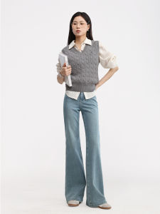 HIPPIE MISS | Pear-Shaped Flare Trousers High-Waist Non-Tight Legs