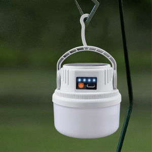 Solar Camping Lantern Rechargeable LED Tent Light 400Lm Emergency Outdoor Lamp Hiking Flashlight 3600mAh Battery