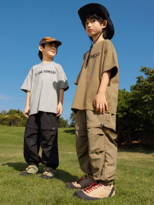 Childrens Printed T-Shirt Pure Cotton Casual Short Sleeve Outdoor Wear Summer New Style Trendy Brand Kids Clothing